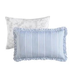 Laura Ashley 7pc Full/Queen Branch Toile 100% Cotton Comforter Sham Bonus Set Blue 20 Laura Ashley 7pc Full/Queen Branch Toile 100% Cotton Comforter Sham Bonus Set Blue -Cozy Bedding Home GUEST e2f604b9 40d4 4bbc 8602 18717a611460