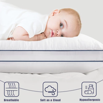 Gulches Queen Size 2 Pack Bed Pillows - White, Soft Down Alternative Fill, Breathable Microfiber, Hypo-Allergenic, 42x75cm 7 Gulches Queen Size 2 Pack Bed Pillows - White, Soft Down Alternative Fill, Breathable Microfiber, Hypo-Allergenic, 42x75cm - Image 5