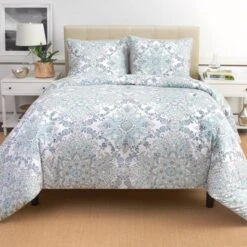 Ruhani Reversible Percale Cotton Comforter Set Blue/Aqua Blue - Heirlooms Of India -Cozy Bedding Home GUEST e4188f44 9106 4969 9c3f 3f84f621b115