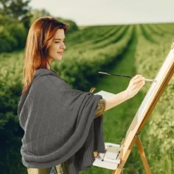 PiccoCasa 100% Cotton Knit Throw Blanket Soft Lightweight Decorative Knitted Blankets -Cozy Bedding Home GUEST e4b38e57 9c15 4fcf 8b83 a5cc95bdf905