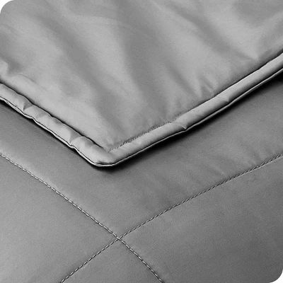 48" X 72" Gray Cotton Weighted Blanket By Bare Home 6 48" X 72" Gray Cotton Weighted Blanket By Bare Home - Image 4