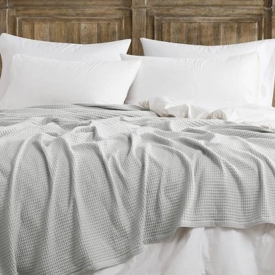 The Farmhouse By Rachel Ashwell King Cotton Waffle Blanket Gray 4 The Farmhouse By Rachel Ashwell King Cotton Waffle Blanket Gray - Image 2