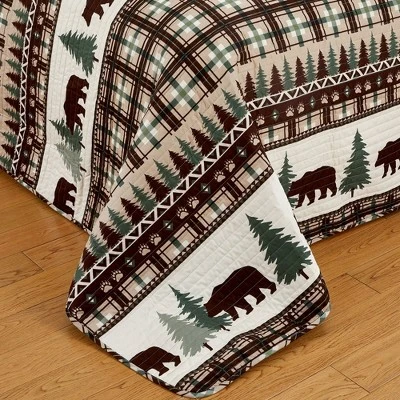 Market & Place Cedar Creek Lodge Plaid Reversible Quilt Set 4 Market & Place Cedar Creek Lodge Plaid Reversible Quilt Set - Image 2
