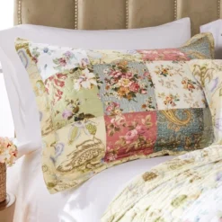 Blooming Prairie Floral Design Sham Multicolor By Greenland Home Fashion -Cozy Bedding Home GUEST ea563fba 59f9 4969 bd44 e8e3b5009d81