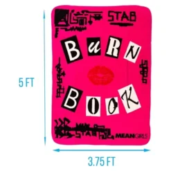 Silver Buffalo Mean Girls Burn Book 45 X 60 Inch Fleece Throw Blanket -Cozy Bedding Home GUEST ed3f5f54 58b1 4141 a71e d34c69f63bba