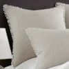 Pom Pom Taupe Euro Sham Single - Levtex Home -Cozy Bedding Home GUEST eec927ab e7fe 4bb3 a9da b8ff53265a30