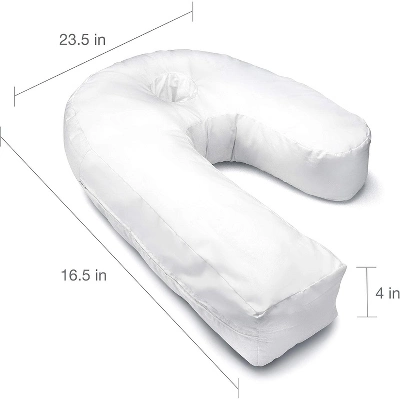 DMI U-Shaped Side Sleeping Pillows For Neck And Shoulder Pain |Side Sleeper Neck Pillow & Pregnancy Pillow Side Sleeper With Ear Hole | Back, Hip, & 4 DMI U-Shaped Side Sleeping Pillows For Neck And Shoulder Pain |Side Sleeper Neck Pillow & Pregnancy Pillow Side Sleeper With Ear Hole | Back, Hip, & - Image 2