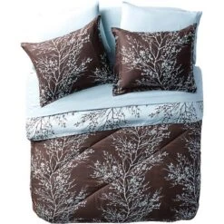 8pc Leaf Bed In A Bag Comforter Set Blue & Chocolate - VCNY Home -Cozy Bedding Home GUEST f13ec7d5 2209 4702 b7e4 4a336b080bb4