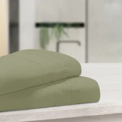 Premium Cotton 1000 Thread Count Solid 2 Piece Pillowcase Set By Blue Nile Mills