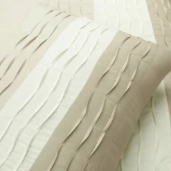 Lush Décor 5pc Mia Pleated Color Block Comforter Bedding Set Light Beige -Cozy Bedding Home GUEST f1fd10e2 3c3e 4a6d bdf0 8c66212f72a8