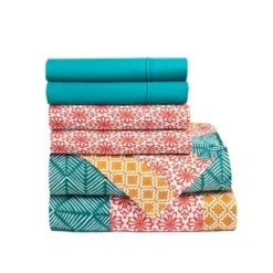 6pc Bohemian Stripe Patterned Sheet Set - Lush Décor -Cozy Bedding Home GUEST f3547ced bb94 404b 9279 aa285133301c