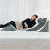 Imaginarium 4pc Adjustable Wedge Pillow Set: Memory Foam & Foam Support, Knitted Polyester Cover, Machine Washable, Universal Sleeper Design -Cozy Bedding Home GUEST f4ecc6e3 6feb 4745 a6c6 870ab0fefc6d