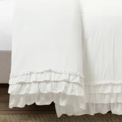 Lush Decor 3pc Ella Ruffle Comforter Bedding Set White -Cozy Bedding Home GUEST f7823c32 9a1a 4aeb a0a4 3893d97f386a