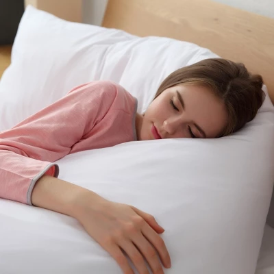 Cheer Collection Down Alternative 15" X 100" Extra Long Body Pillow With Zippered Cover 5 Cheer Collection Down Alternative 15" X 100" Extra Long Body Pillow With Zippered Cover - Image 3