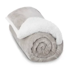 48" X 72" 15lbs Weighted Blanket With Reversible Sherpa Cover Taupe/Ivory - DreamLab -Cozy Bedding Home GUEST fa214bfd f021 4363 a0df 391eda409c0c