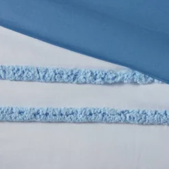 Striped Piper Cotton Comforter Set With Chenille Trim -Cozy Bedding Home GUEST fa999766 bc81 4c78 ade3 3dc90257fca9