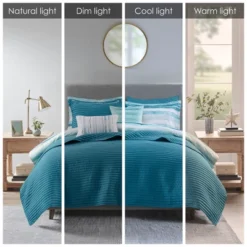 Gulches 8 Piece Printed Seersucker Comforter And Quilt Set Collection Aqua Full/Queen -Cozy Bedding Home GUEST fad02fc7 f962 4158 bbff 4ead9617c6ff