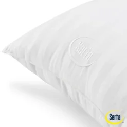 Serta Standard/Queen 2pk Won't Go Flat Pillows White: 300 Thread Count, Cotton Cover, Soft Polyester Fill -Cozy Bedding Home GUEST fb110065 9e19 4699 b97b 8e43db34a347