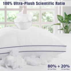 Gulches Queen Size 2 Pack Bed Pillows - White, Soft Down Alternative Fill, Breathable Microfiber, Hypo-Allergenic, 42x75cm 11 Gulches Queen Size 2 Pack Bed Pillows - White, Soft Down Alternative Fill, Breathable Microfiber, Hypo-Allergenic, 42x75cm -Cozy Bedding Home GUEST fb322307 86db 4021 8661 455e36238c1a