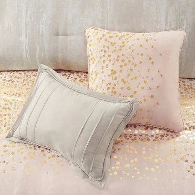 7pc Midnight Sky Metallic Print Comforter Set - Madison Park 11 7pc Midnight Sky Metallic Print Comforter Set - Madison Park - Image 9