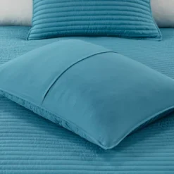 Gulches 8 Piece Printed Seersucker Comforter And Quilt Set Collection Aqua Full/Queen -Cozy Bedding Home GUEST fdb08e16 5070 4096 82af 62c1f3b1e1ca