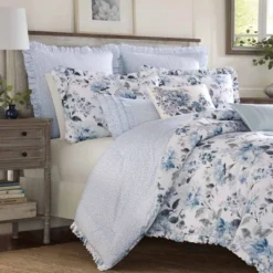 Laura Ashley Chloe Duvet Cover Set Blue -Cozy Bedding Home GUEST fe879f68 3904 42d8 ba23 77a7e1e9533f